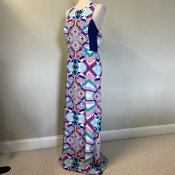 NWT Annie Griffin Silk Aztec Geometric Dress - Size 10 - Picture 3 of 11